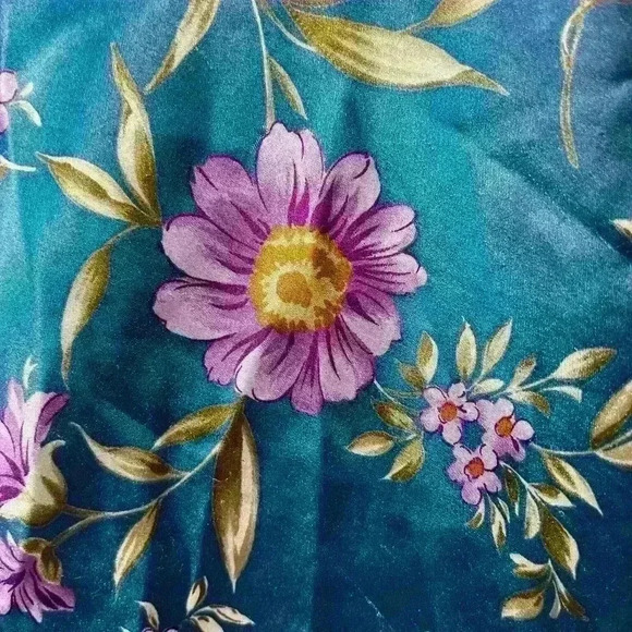 VINTAGE PRIVATE LUXURIES 90s Y2K Floral Print Silky Mini Slip Dress Women Med - Picture 2 of 4